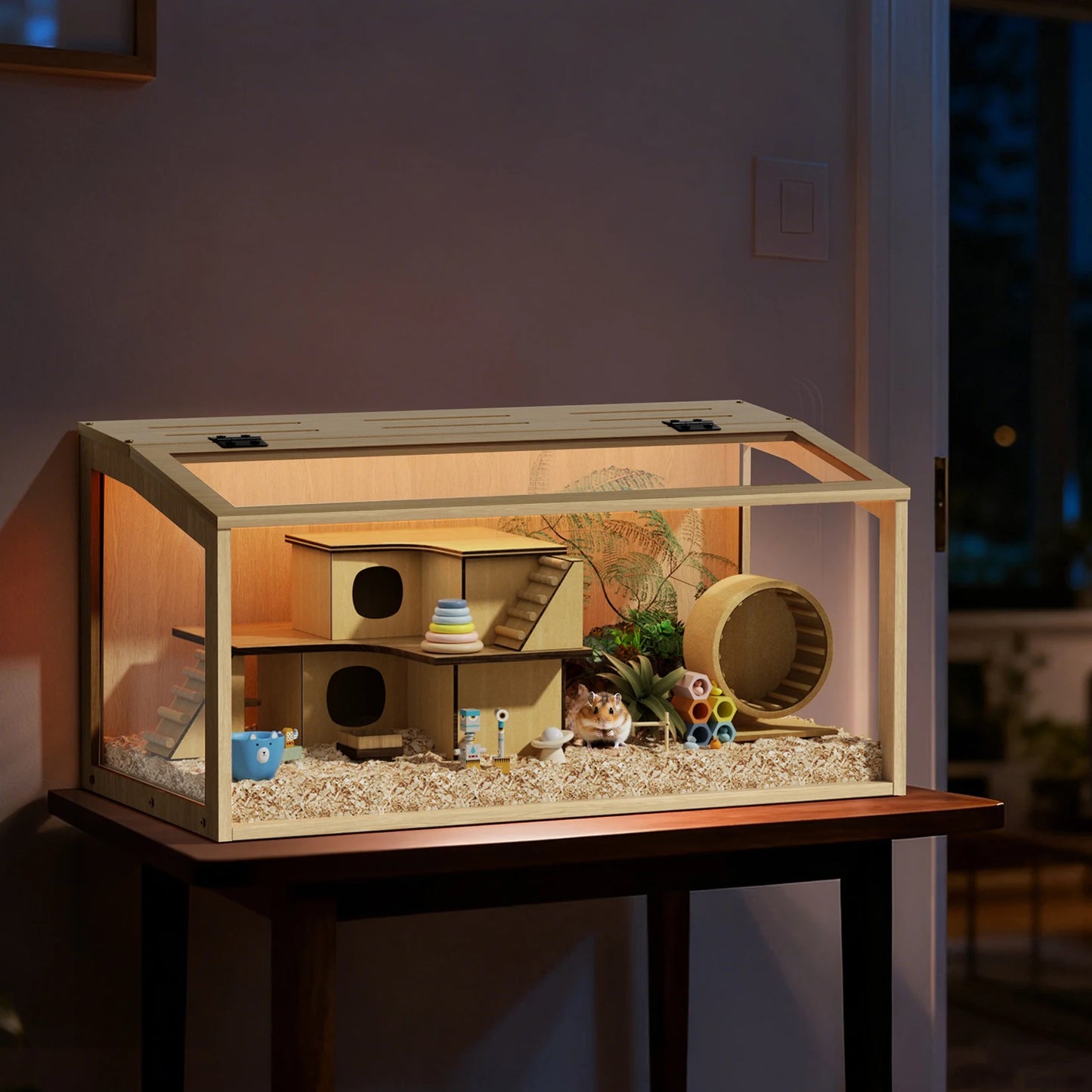 Large Wooden Hamster Cage.