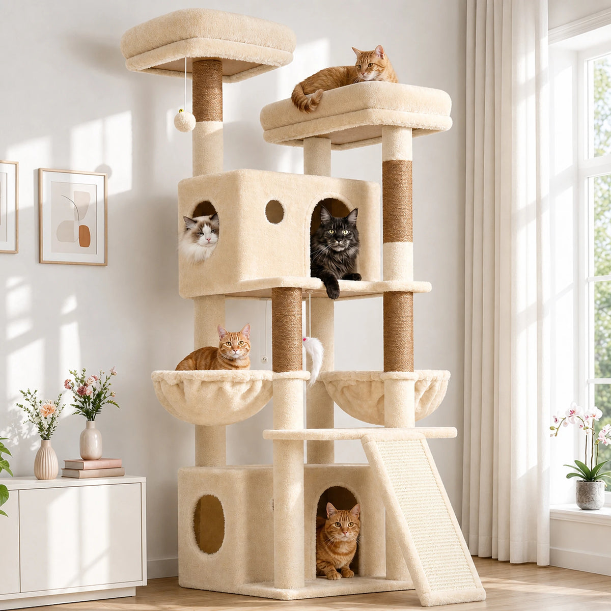 Large Cat Tree for Multiple Cats.