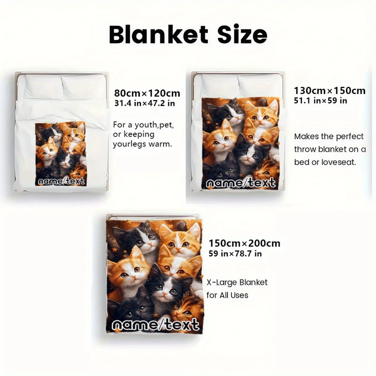 Charming Cat-Themed Blanket.