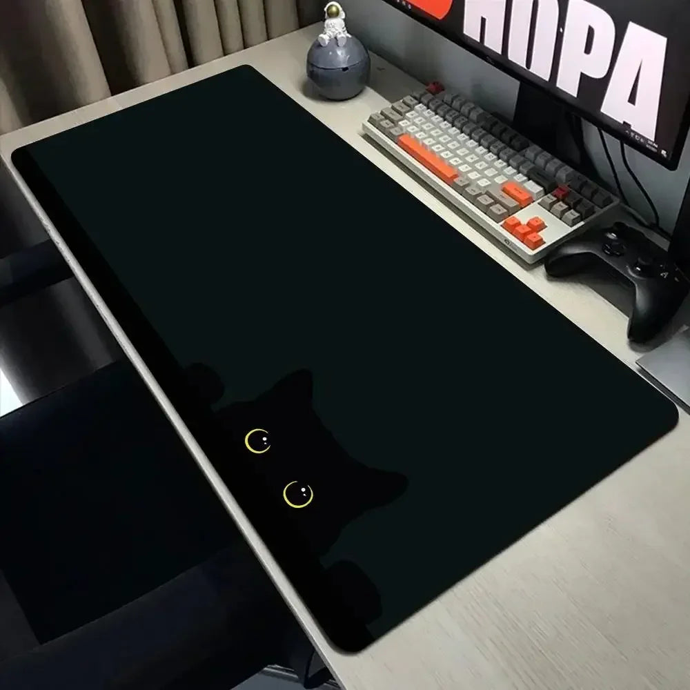 Funny Black Cat Mouse Pads.