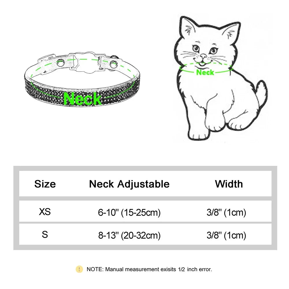 Soft Suede Leather Cat Collar.