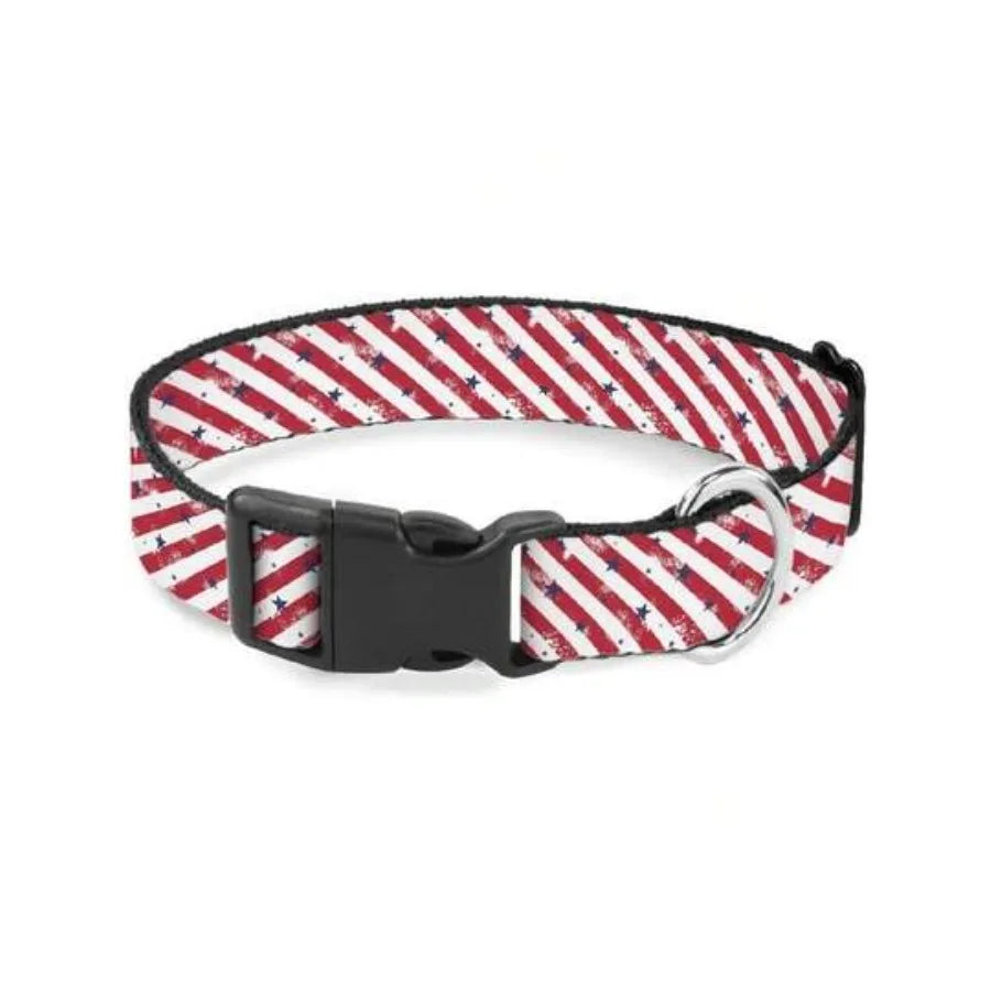 Blue Black Plaid Gingham Dog Collars.