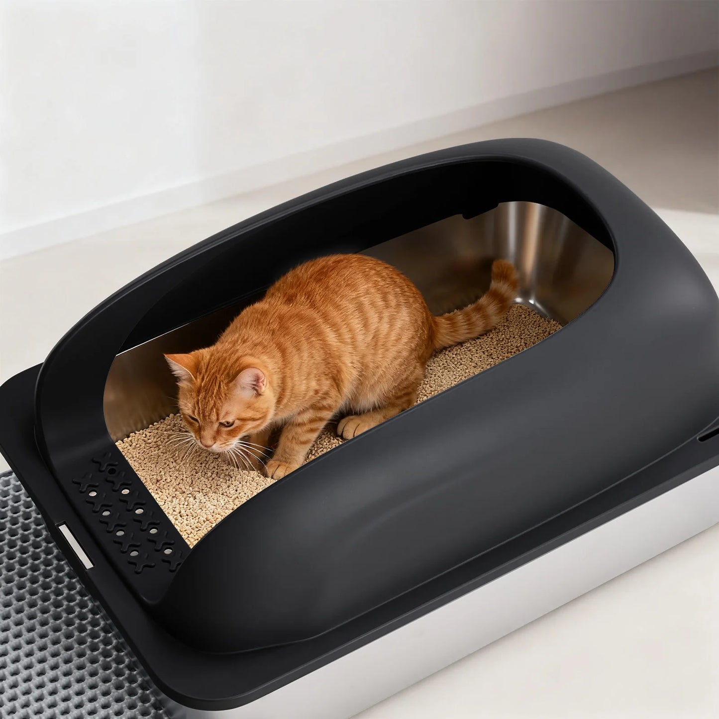 JHK Stainless 24IN Steel Cat Litter Box.