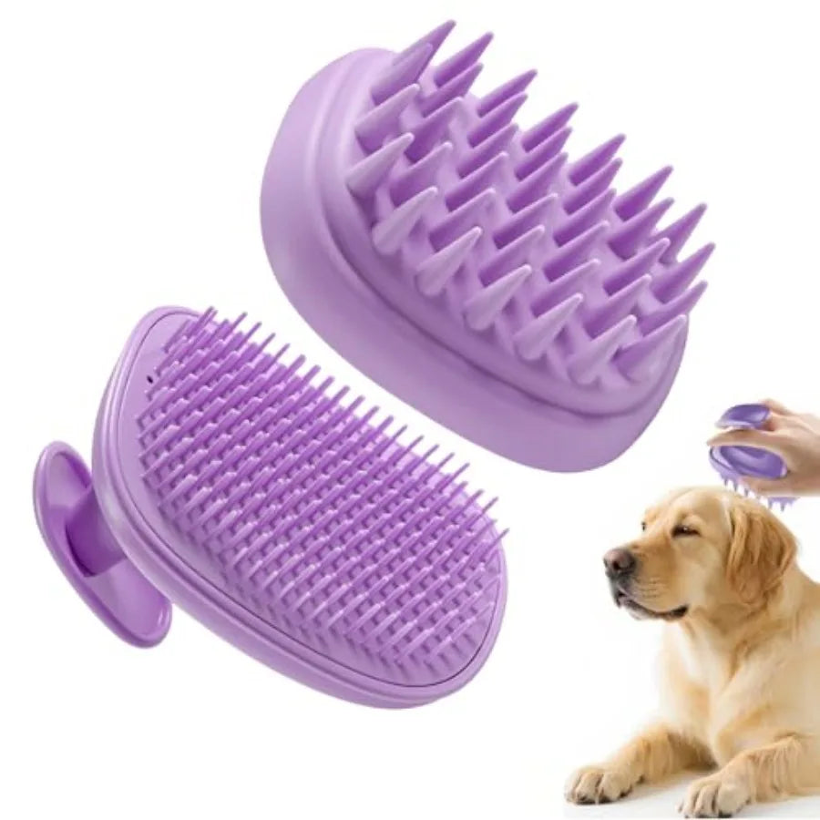 2-in-1 Dog Bath Brush for Grooming and Massage.