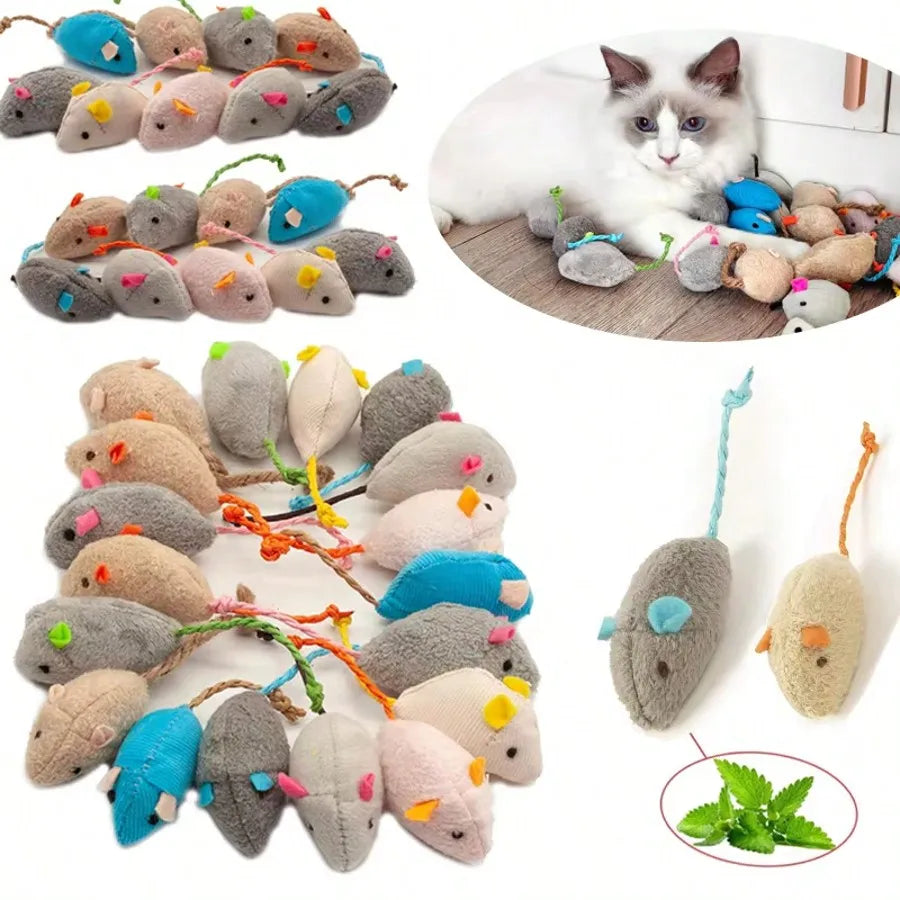 Set Rattle Cat Mouse Toy.