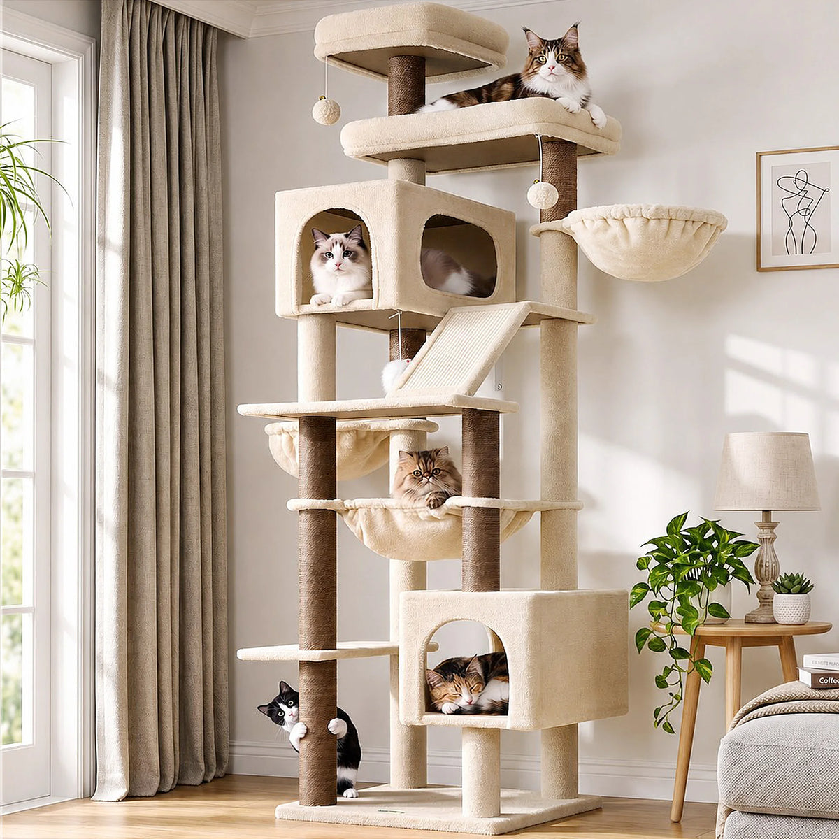 Cat Climbing Tower for Large Adult Cats.