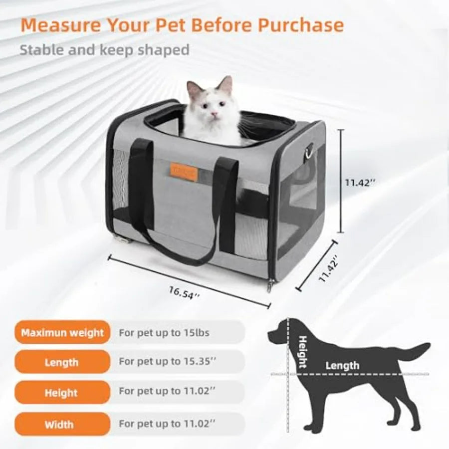 Soft-Sided Cat and Dog Carrier.