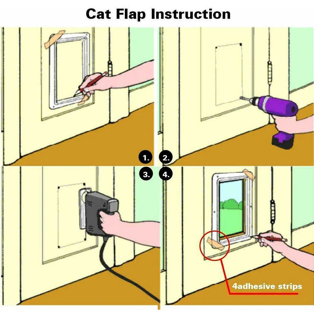 Cat Safety In & out Pet Door.