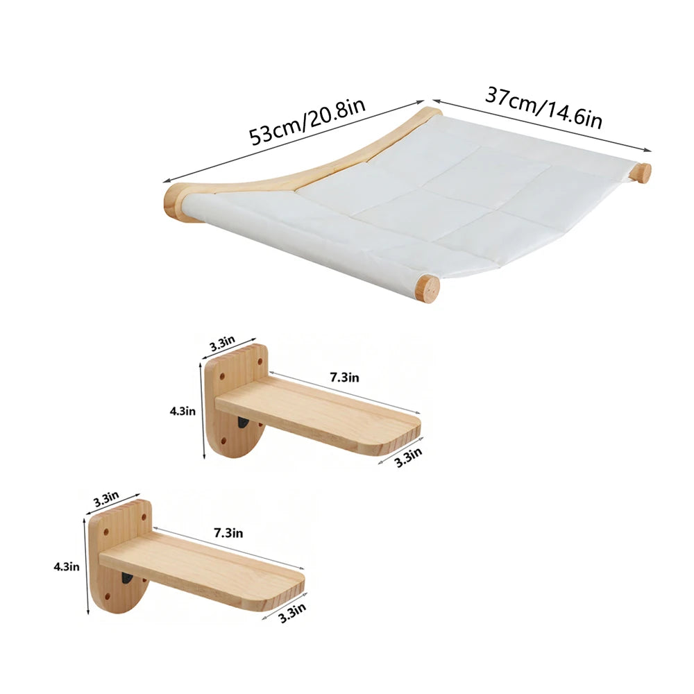 Wall Mounted Cat Hammock Set.