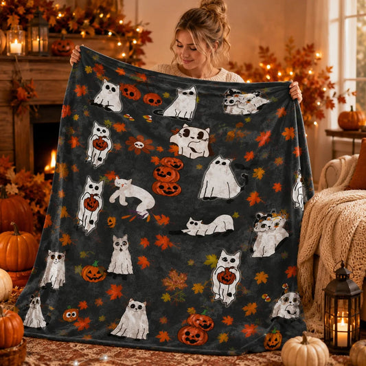 Halloween Cats Blanket.