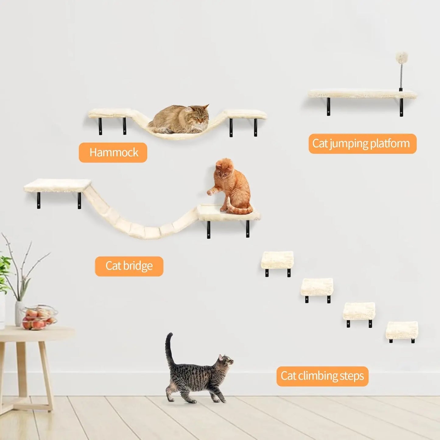 Wall-Mounted Cat Climber.