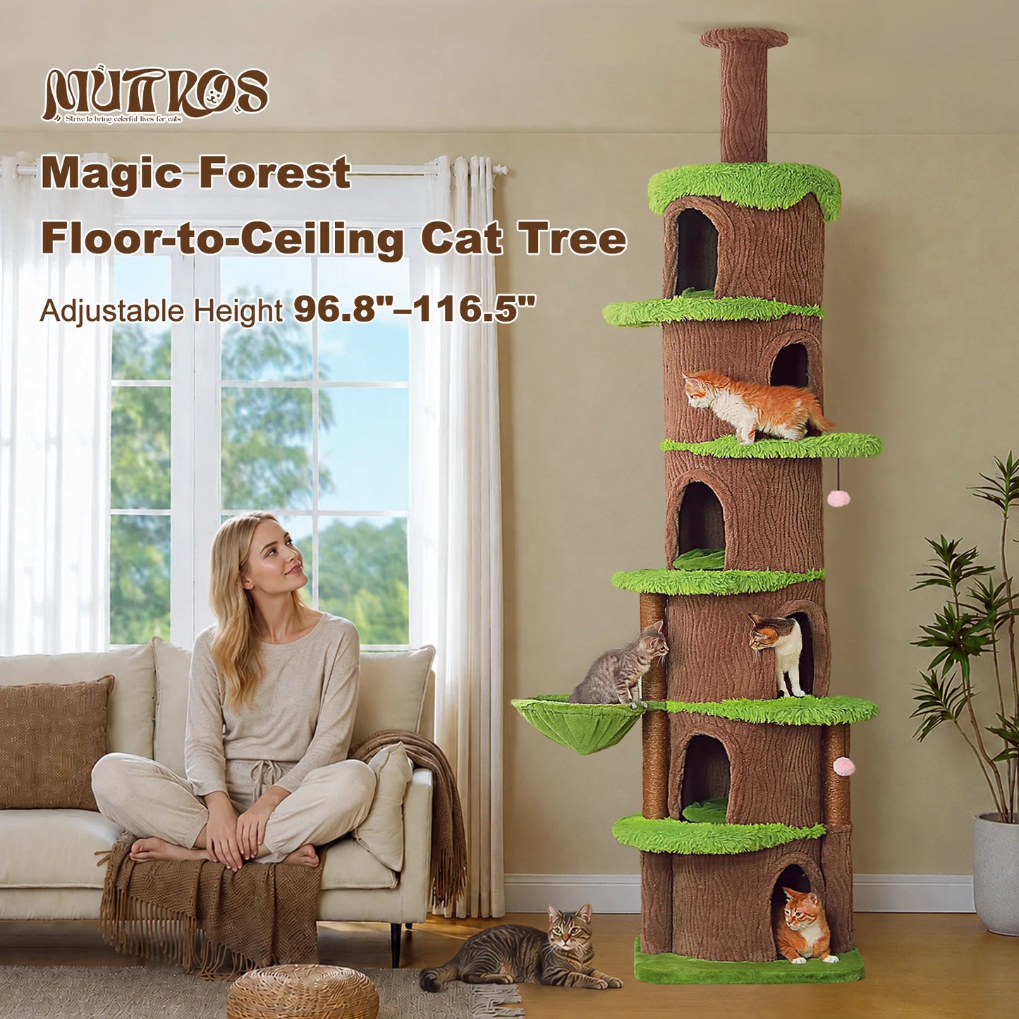 Large Floor to Ceiling Cat Tree.