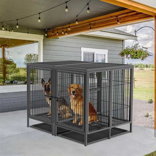 2-in-1 Heavy Duty Metal Dog Cage.