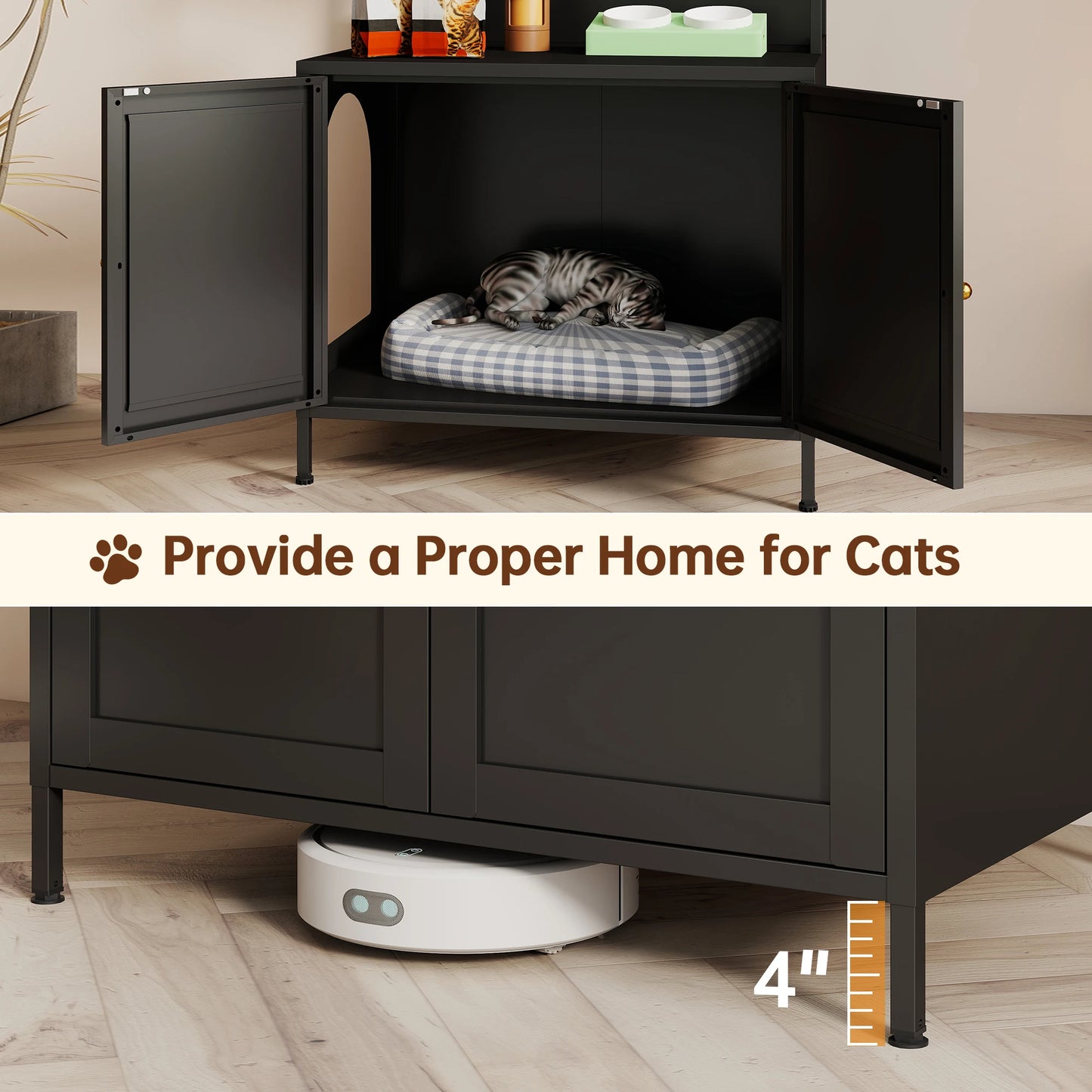 Tall Metal Cat Litter Box Enclosure.