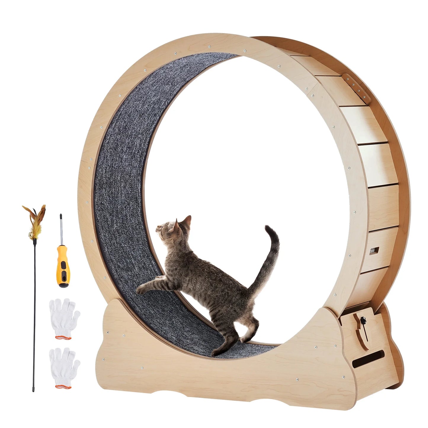 Wooden Cat Exercise Wheel.