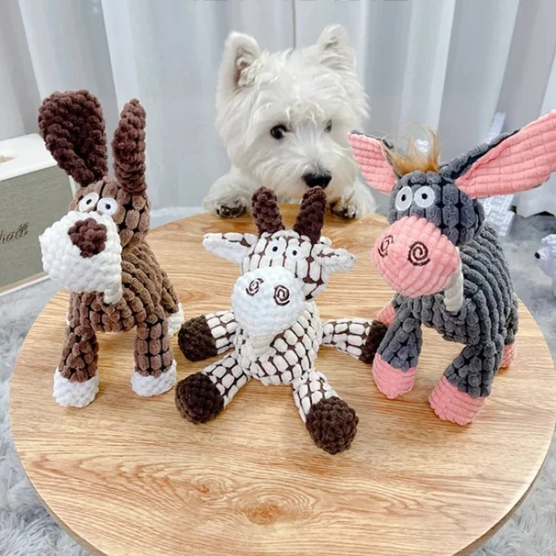Plush Squeaky Puppy Chew Toys.       I