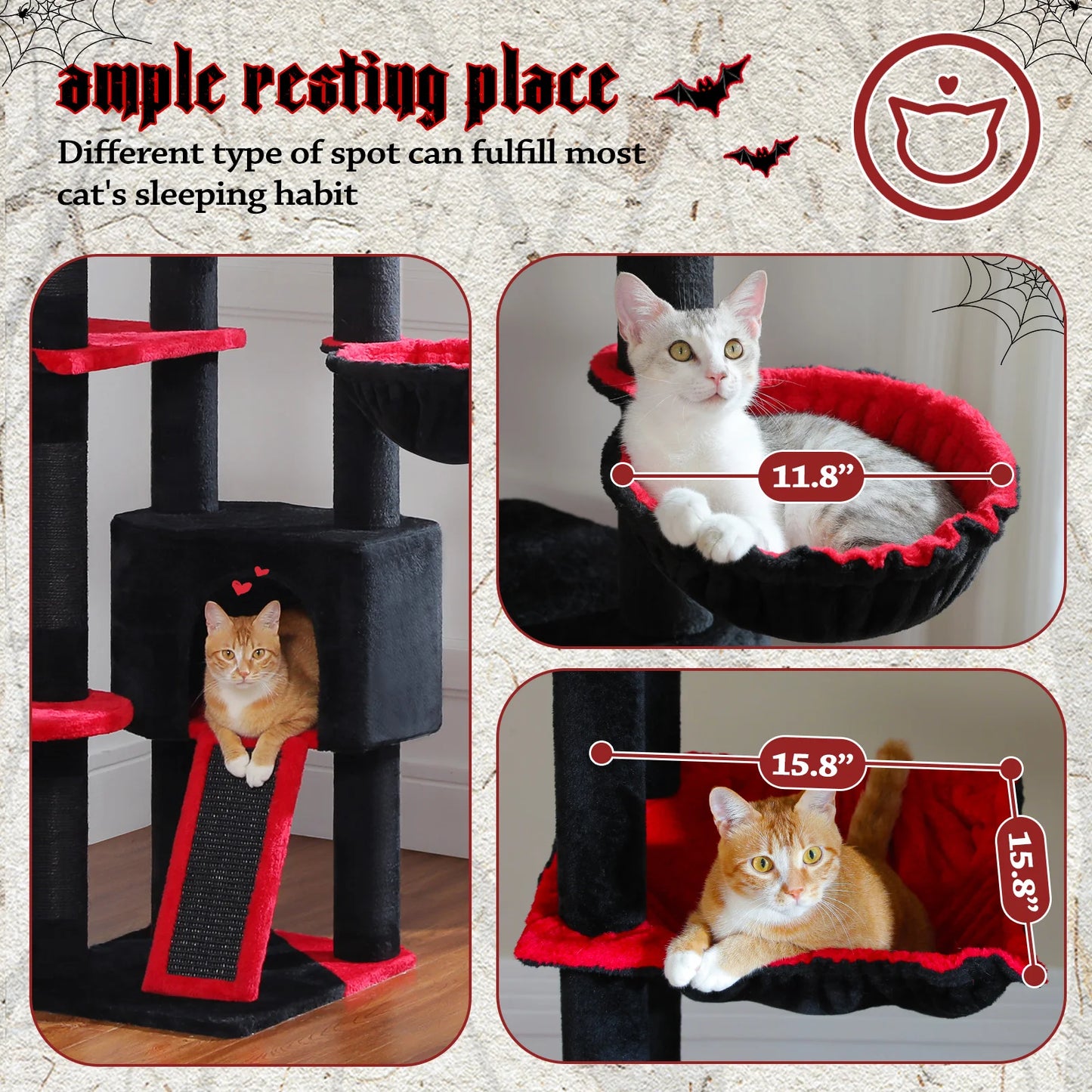 Floor to Ceiling Tall Cat Tree.