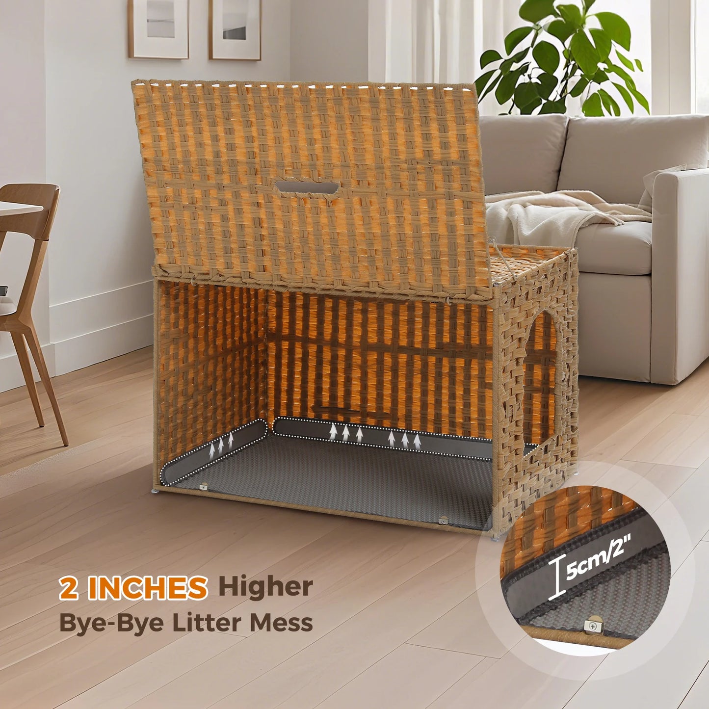 Rattan Cat Litter Box.