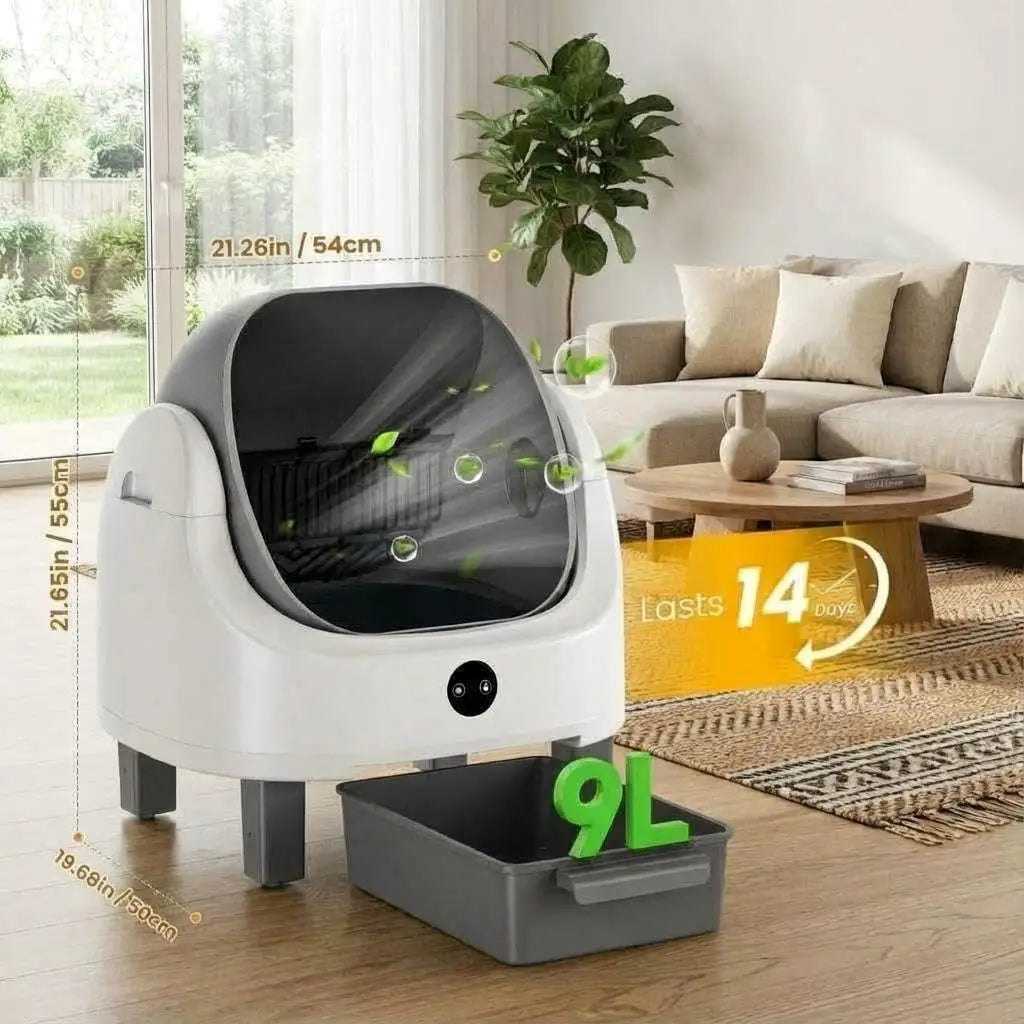 Automatic Self-Cleaning Litter Box.