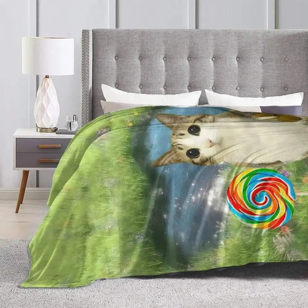 Meow Cat Meme Blanket.