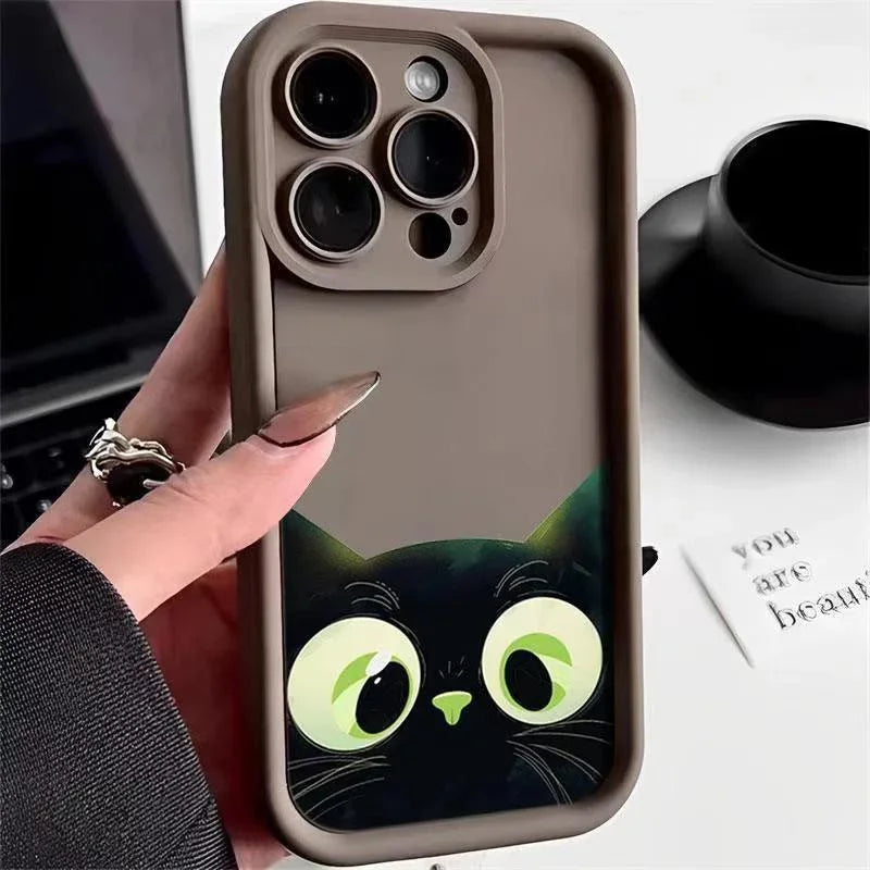 Cartoon Cat Soft Phone Case.