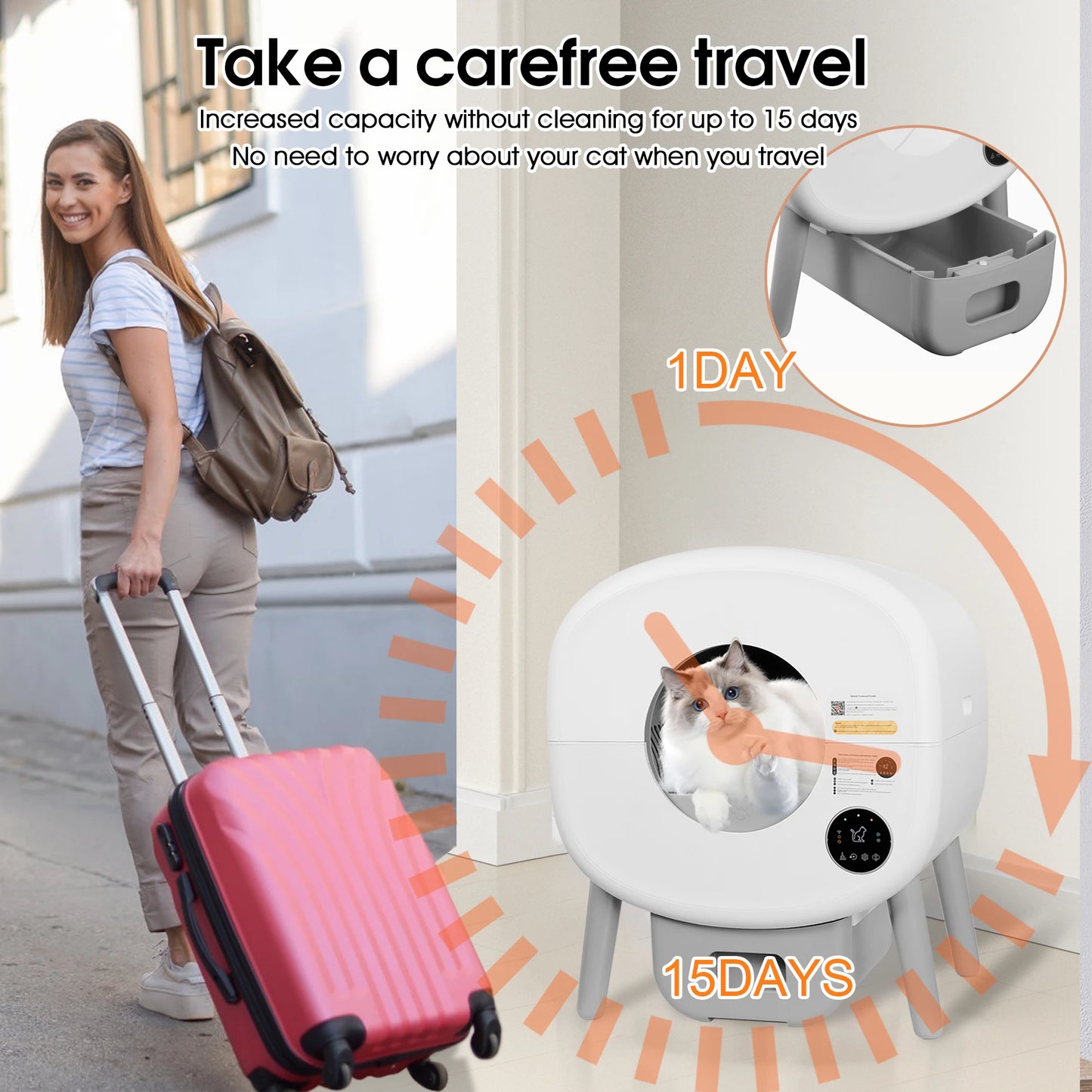 Automatic Smart Cat Litter Box.