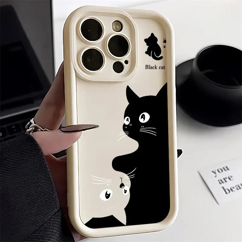 Cartoon Cat Soft Phone Case.