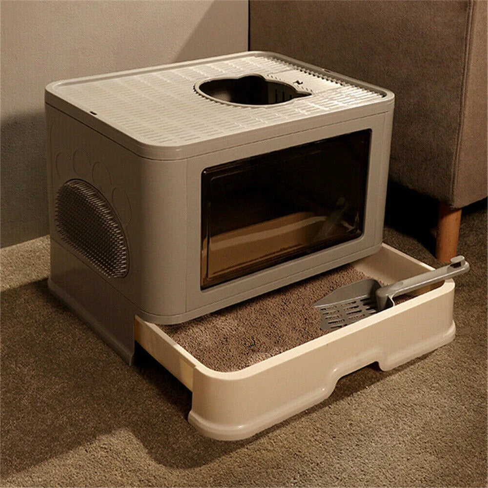 Large Hooded Cat Litter Box.