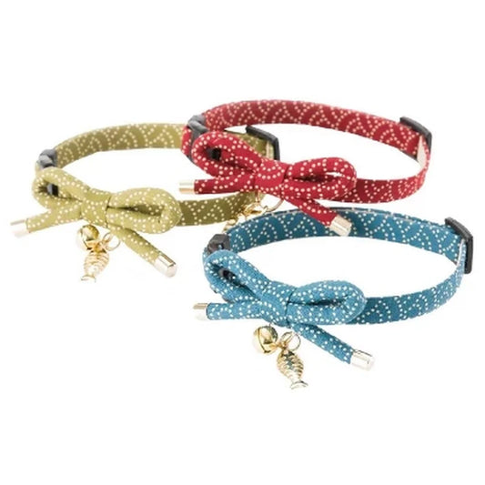 Handcrafted Cat Collar with Goldfish Charm.