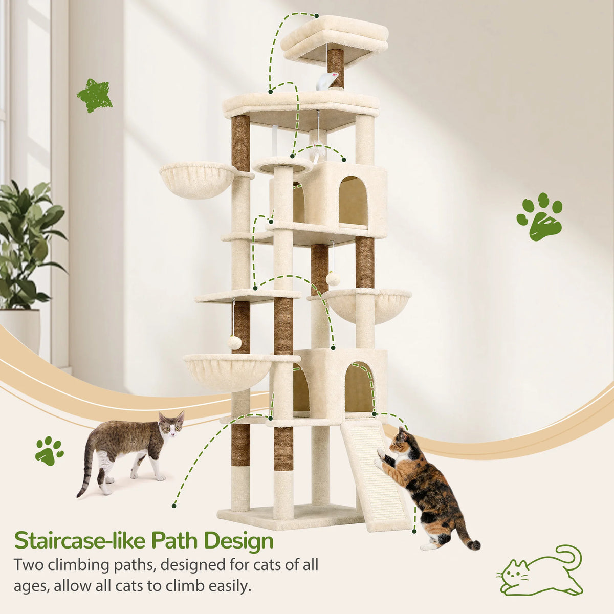 83" Extra Large Cat Tree Tower.