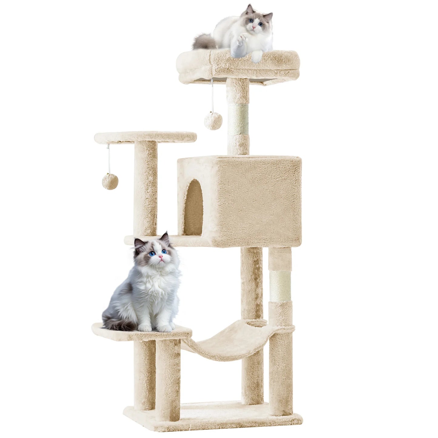 44IN Cat Tree Tower.        Pet Condo for Indoor Cats and Kittens Play
